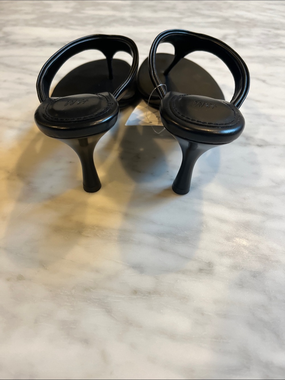 H&M Black Thong Heel Sandal US 7 EUR 38 - Picture 4 of 6